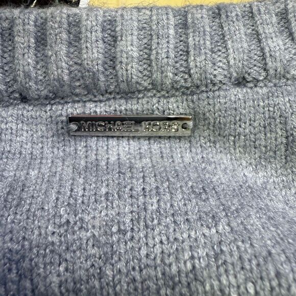 Michael Kors Chain-Neck Sleeveless Sweater Tunic Pearl Heather Gray NWT Size M S - Picture 6 of 11